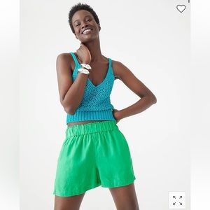 J Crew NWT Pull on linen shorts